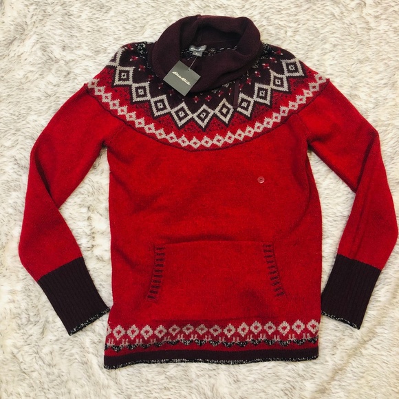 Women's Eddie Bauer Winter Cowl Neck Sweater NWT - Picture 1 of 8